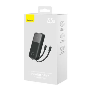 Powerbank Baseus Comet z kablem USB do USB-C, 10000mAh, 22.5W (czarny) - Powerbanki - miniaturka - grafika 9