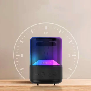 Głośnik bezprzewodowy Somostel Bluetooth BT 5.0 H210 LED RGB AUX TF kolorowy przenośny czarny - Głośniki przenośne - miniaturka - grafika 7