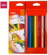 Przybory szkolne - Kredki ołówkowe Deli C00300 trójkątne zestaw 12 kolorów - miniaturka - grafika 1