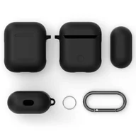 Akcesoria do słuchawek - SPIGEN etui silikonowe do APPLE AIRPODS CASE BLACK - miniaturka - grafika 1