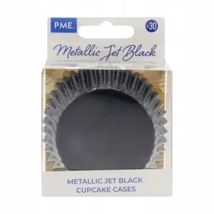 PME Metaliczne papilotki do babeczek (30 sztuk) czarny - Dodatki do ciast w proszku - miniaturka - grafika 1