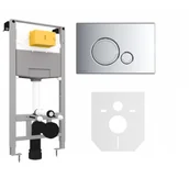 Stelaże i zestawy podtynkowe do WC - EXCELLENT INEX.SH2.1110.500 + INEX.RI230.150.CR + MATA Shiro 2.0 Stelaż Podtynkowy Do Miski WC + wsporniki + Ringo przycisk CHROM + mata - miniaturka - grafika 1