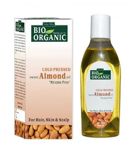 Olej ze słodkich migdałów z dodatkiem innych olejów, do włosów i skóry, Bio Organic, 200 ml, Indus Valley - Włosy, skóra, paznokcie - miniaturka - grafika 1