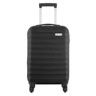 Walizki - Walizka z ABS-u w poziome paski 20" - czarna Semi Line - miniaturka - grafika 1