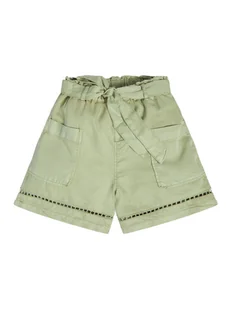 Guess Szorty materiałowe J3GD03 WE8R0 Zielony Relaxed Fit - Spodenki damskie - miniaturka - grafika 1