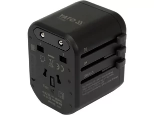 UNIWERSALNY ADAPTER PODRÓŻNY DO PONAD 150 KRAJÓW Z SZYBKĄ ŁADOWARKĄ USB Q.C. 3.0, PD USB-C, 5V/3A - 9V/2A - 12V/1.5A 18W - Kostki, złączki, wtyczki - miniaturka - grafika 1