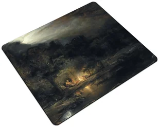 Podkładka Krajobraz z odpoczynkiem podczas Ucieczki do Egiptu Rembrandt 24x19cm - Podkładki pod mysz - miniaturka - grafika 1