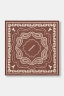 Apaszki i szaliki damskie - Patrizia Pepe apaszka z dodatkiem jedwabiu damska kolor brązowy wzorzysta 8F0112 A706 - miniaturka - grafika 1