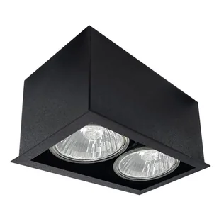 Podłużna lampa sufitowa Cage 1080 Shilo wpuszczana modernistyczna czarna - Lampy sufitowe - miniaturka - grafika 1