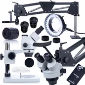 Mikroskopy i lupy - Mikroskop Rosfix Mercury Pro Z Wysięgnikiem 80Cm Wdms2 I Oświetlaczem 56 Led - miniaturka - grafika 1