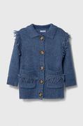 Swetry dla dziewczynek - Mayoral kardigan dziecięcy kolor niebieski lekki - miniaturka - grafika 1
