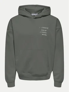 Only & Sons Bluza Aaron 22032544 Szary Oversize - Bluzy męskie - miniaturka - grafika 1