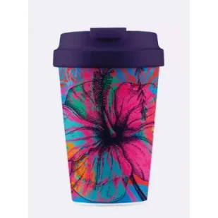 Chic-Mic Kubek podróżny z tworzywa pla kolorowy ogród 350 ml - Kubki termiczne - miniaturka - grafika 1