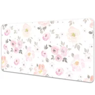 Podkładki na biurko - Duża podkładka na biurko Akwarelowe kwiaty 90x45cm - miniaturka - grafika 1