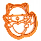 Formy do ciast - Foremka Lis Lisek Serce Walentynki Wykrawacz - miniaturka - grafika 1