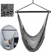 Hamaki - SunActive Hamak Krzesło brazylijskie Wiszący Pleciony Bujak - miniaturka - grafika 1