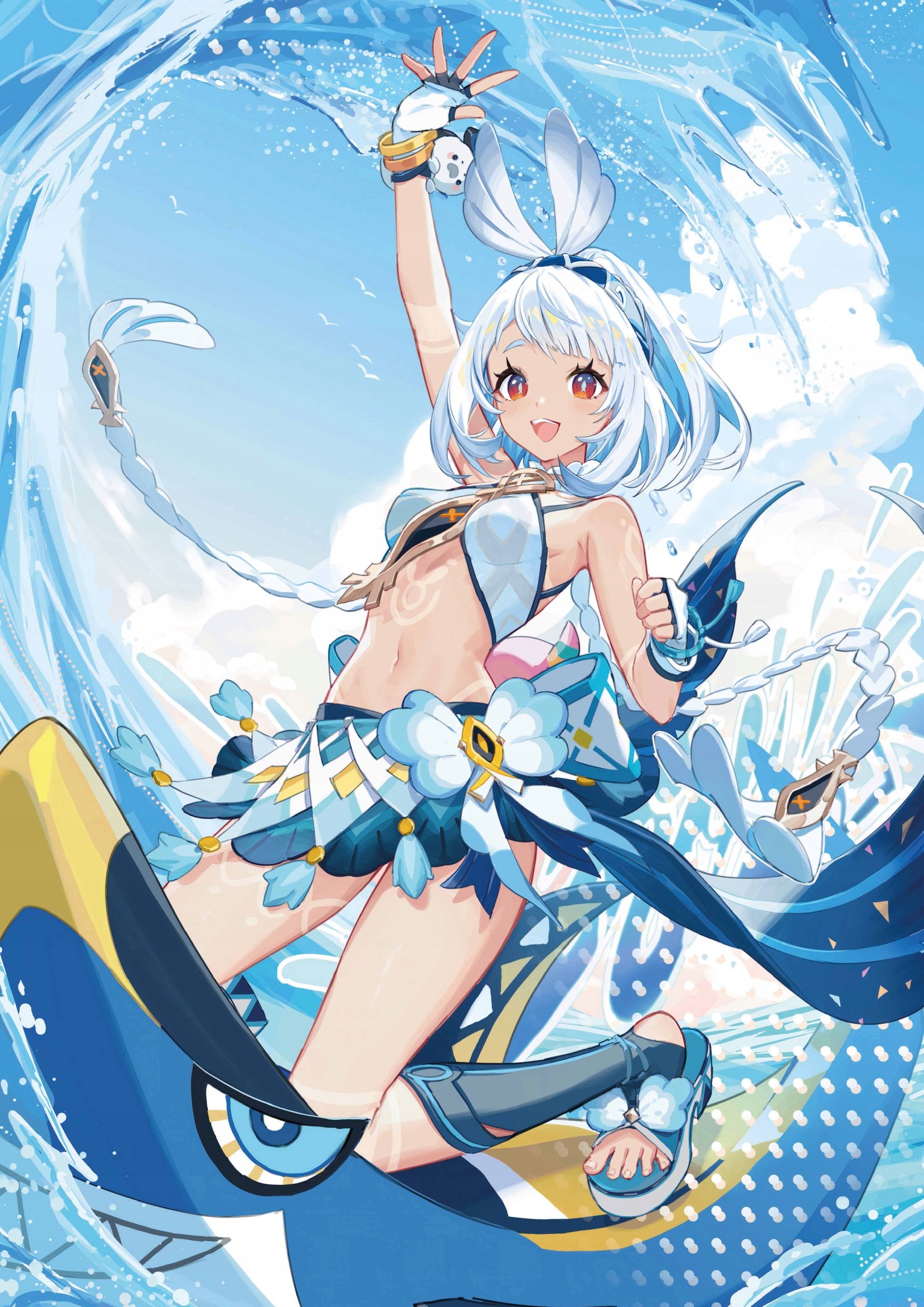 Plakat A3 Genshin Impact Anime Gra Mualani
