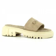 Klapki i japonki damskie - Klapki damskie zamszowe CARINII - Carinii - miniaturka - grafika 1