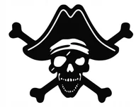 Dekoracje domu - Dekoracja Ścienna 3D Na Drzwi Czaszka Pirat D130 - miniaturka - grafika 1