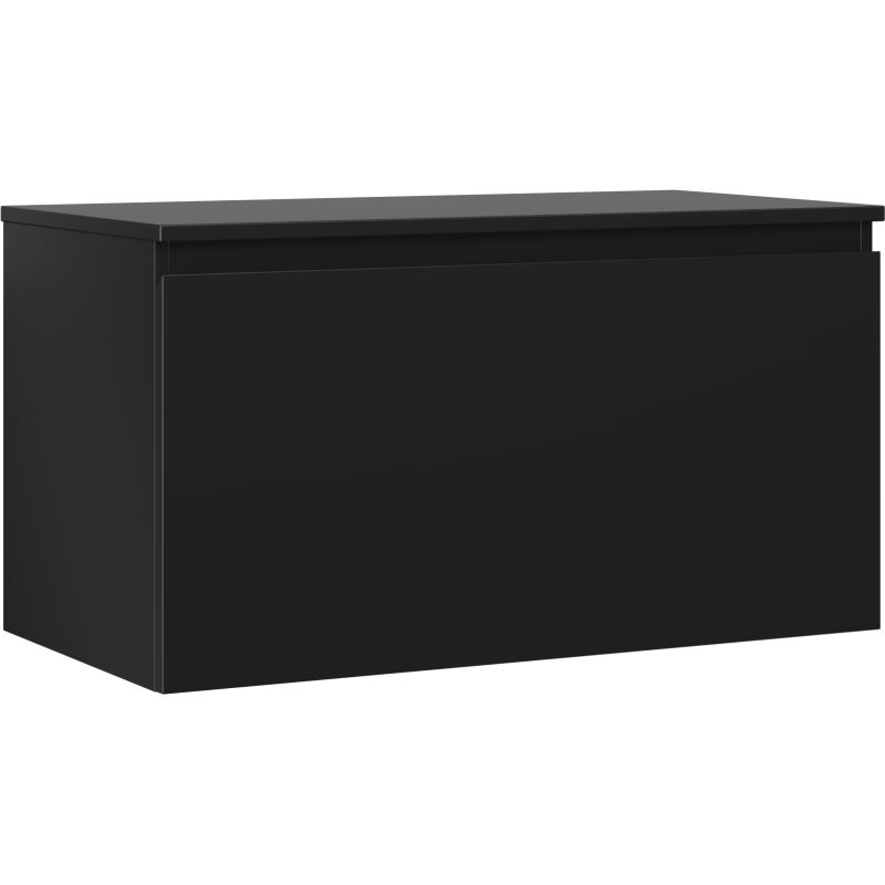 Mexen Orio szafka łazienkowa podumywalkowa 90 cm z blatem, 1 szuflada, czarna mat - 91A10-09047-1-BFC71