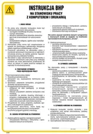 Instrukcje stanowiskowe BHP - IAA05 INSTRUKCJA POSTĘPOWANIA NA STANOWISKU PRACY Z KOMPUTEREM I DRUKARKĄ, PN - PŁYTA PCV 1MM; (245X350MM) - miniaturka - grafika 1