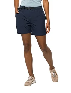 Jack Wolfskin Damskie szorty Summer Walk W Shorts, Night Blue, 46, niebieski (Night Blue), 46 - Spodenki damskie - miniaturka - grafika 1