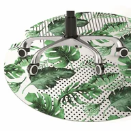 Podnóżki, podpórki, podkładki - Podkładka pod krzesło obrotowe Kropki i kreski fi100 cm - miniaturka - grafika 1