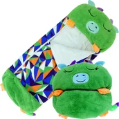 Śpiworki dla dzieci - ŚPIWÓR DZIECIĘCY PODUCHA 2w1 ZIELONY SMOK ROZMIAR 120 - miniaturka - grafika 1