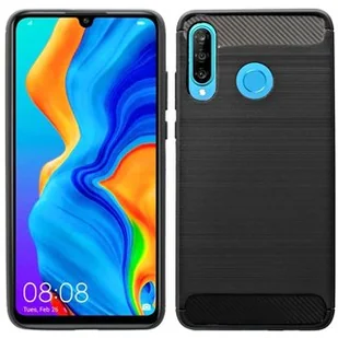 Etui silikonowe Carbon kompatybilne z HUAWEI P30 LITE Etui TPU Miękkie etui na telefon komórkowy Pokrowiec ochronny Czarny - Etui i futerały do telefonów - miniaturka - grafika 1