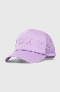 Roxy czapka z daszkiem kolor fioletowy gładka - Czapki damskie - miniaturka - grafika 1