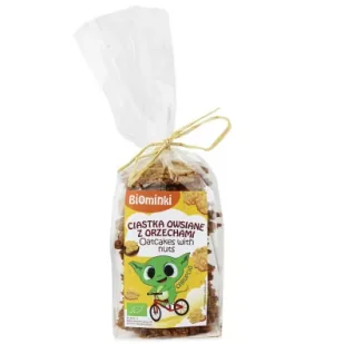 Biominki Ciastka owsiane z orzechami włoskimi 170 g Bio - Przekąski dla dzieci - miniaturka - grafika 1