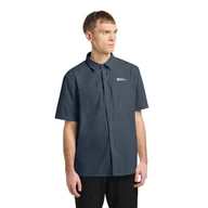 Koszule męskie - Męska koszula Jack Wolfskin VANDRA S/S SHIRT M midnight sky - S - miniaturka - grafika 1