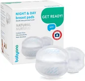 Akcesoria do karmienia - Babyono Wkładki Laktacyjne Natural Nursing Night & Day Dzień Noc Białe - miniaturka - grafika 1