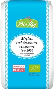 Bio Raj MĄKA ORKISZOWA RAZOWA TYP 2000 BIO 1 kg - 000-F234-4835A - Mąka - miniaturka - grafika 1