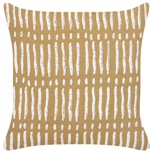Bawełniana poduszka dekoracyjna w paski 45 x 45 cm beżowo-biała SALIX - Poduszki dekoracyjne - miniaturka - grafika 1