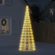 Oświetlenie świąteczne - Choinka z lampek, na maszt, 550 ciepłych białych LED, 300 cm Lumarko! - miniaturka - grafika 1