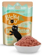 Mokra karma dla kotów - Lucky Lou Lifestage Adult Drób i pstrąg saszetka 300g - miniaturka - grafika 1