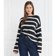 Swetry damskie - Tommy Hilfiger Wełniany sweter BOAT-NK | Relaxed fit - miniaturka - grafika 1