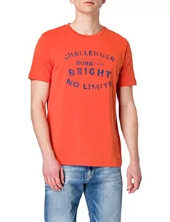Koszulki męskie - camel active T-shirt męski 4096465T08, pomarańczowy, M - grafika 1