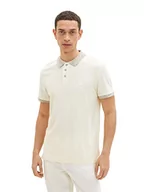 Koszulki męskie - TOM TAILOR Męska koszulka polo 1035628, 18592-Vintage, beżowa, XL, 18592 – Vintage Beige, XL - miniaturka - grafika 1