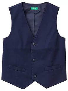 United Colors of Benetton Kamizelka chłopięca 2gv3cj009 męska, niebieska 901, XL, Niebieski 901, XL - Kurtki i płaszcze dla chłopców - miniaturka - grafika 1