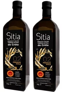 ﻿Oliwa Grecka Ex.Virgin SITIA 0,2% butelka 2x 1 l + Butelka na Oliwę Gratis - Oliwa - miniaturka - grafika 1
