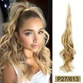 Pozostałe akcesoria fryzjerskie - TEMU Przedłużenie Kucyka 32 Cale Elastyczne Falowane Przedłużenia Włosów Długie Kręcone Kucyki Nakładane na Głowę dla Kobiet - miniaturka - grafika 1