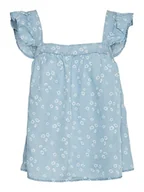 Koszulki i topy damskie - VERO MODA Vmharper Sl Frill Short Top damski, Light Blue Denim/nadruk: aop, XL - miniaturka - grafika 1