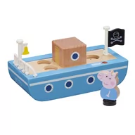 Maskotki i pluszaki - Peppa Pig Wood Play Boat & Figure 20-00110 - miniaturka - grafika 1