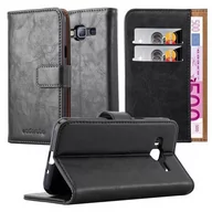 Etui i futerały do telefonów - Etui Do Samsung Galaxy J3 2016 w Pokrowiec CZARNY GRAFIT Magnet Obudowa Ochronny Case Cover Cadorabo - miniaturka - grafika 1