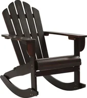 Fotele i krzesła ogrodowe - Elior Drewniane bujane krzesło ogrodowe Daron - brązowe E5521 - miniaturka - grafika 1