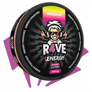 SKIDDLER Woreczki Energetyczne R4VE Snusy z Kofeina BEZ CUKRU 80mg - Gumy do żucia, lizaki, dropsy - miniaturka - grafika 1