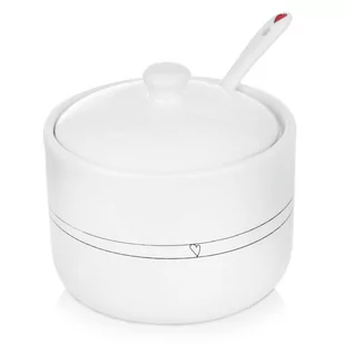 Cukierniczka Z Łyżeczką Ceramika Serduszka 10Cm 155401 Orion - Cukiernice - miniaturka - grafika 1