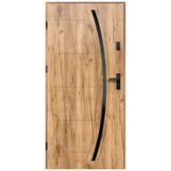 Drzwi zewnętrzne - Isoxa Drzwi zewnętrzne stalowe wejściowe Helios Black 68 grandson 90 lewe - miniaturka - grafika 1